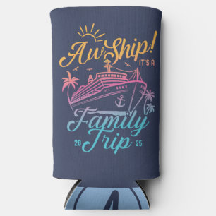 Aw Ship Custom Family Cruise Trip Group Matching Seltzer Can Cooler