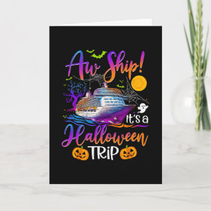 Aw Ship Halloween Family Cruise Crew Family Vacati Card