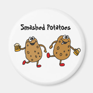 AW- Smashed Potatoes Cartoon Magnet