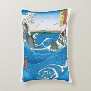 Awa Province, Naruto Whirlpools by Ando Hiroshige Accent Pillow