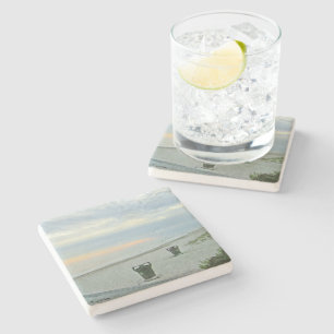 Awaiting the Sunset Stone Coaster