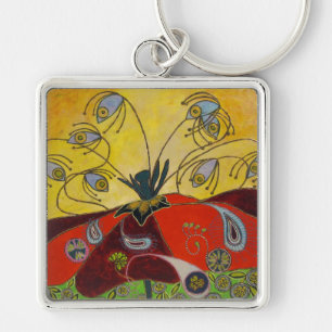 awake at dawn (painting) keychain