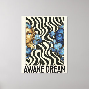 Awake Dream  (Sun&Moon) Stretched Canvas Print