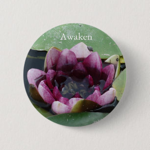 Awaken Lotus Fleur Photo Badge Ronde