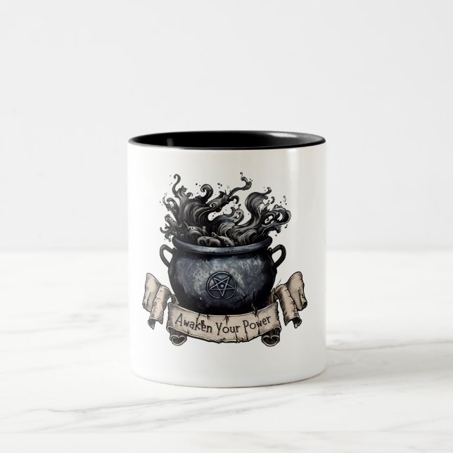 Awaken Your Power Cauldron Two-Tone Coffee Mug (Center)