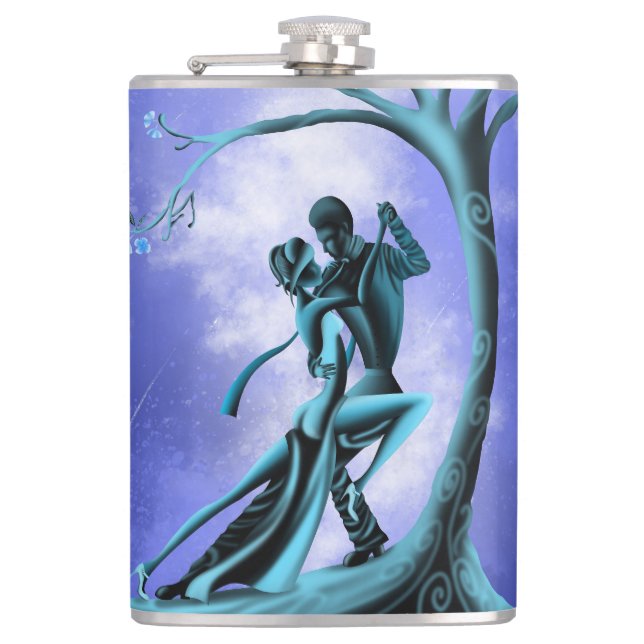 Awakening Moon Romantic  Dancer  Hip Flask (Front)