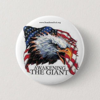 awaking, www.freedomsfirst.org 2 inch round button