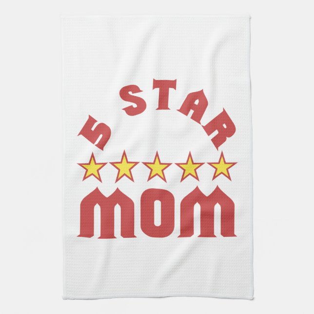 Award 5 Star Mom Kitchen Towel (Vertical)