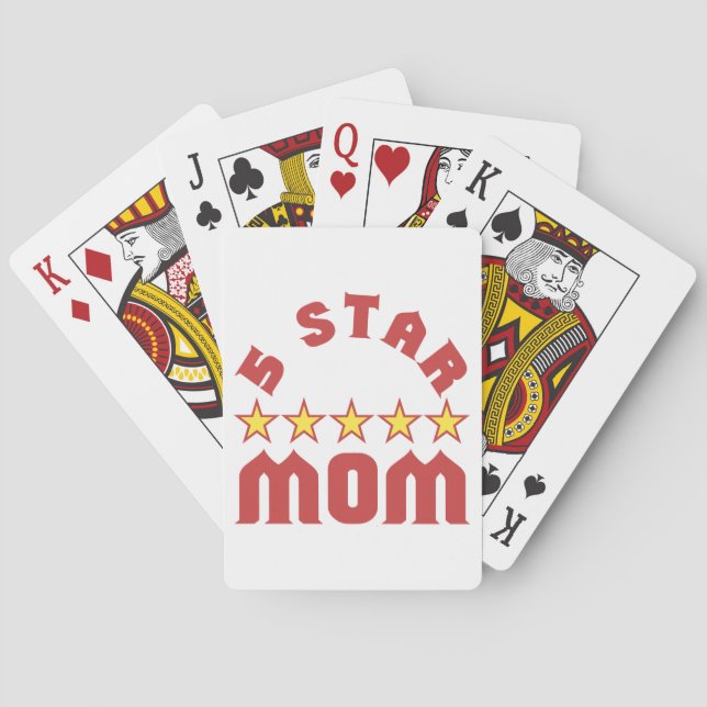 Award 5 Star Mom Playing Cards (Back)