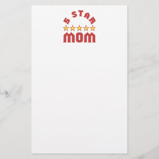 Award 5 Star Mom Stationery