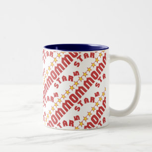 Award 5 Star Mom Tiled Two-Tone Coffee Mug