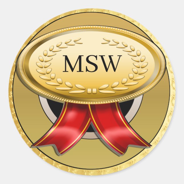 Award Medal Monogram Sticker (Front)