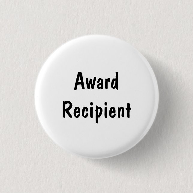Award Recipient 1 Inch Round Button (Front)