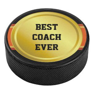 Award Ribbon gold 03 + your ideas Hockey Puck