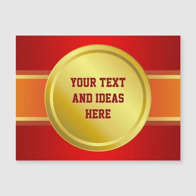 AWARD RIBBON gold III + your backgr. & text (Front)