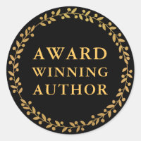 Award Winning Author Writer Book Promo Gold Black