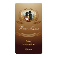 Award Winning Gold Wine Label With Kisses