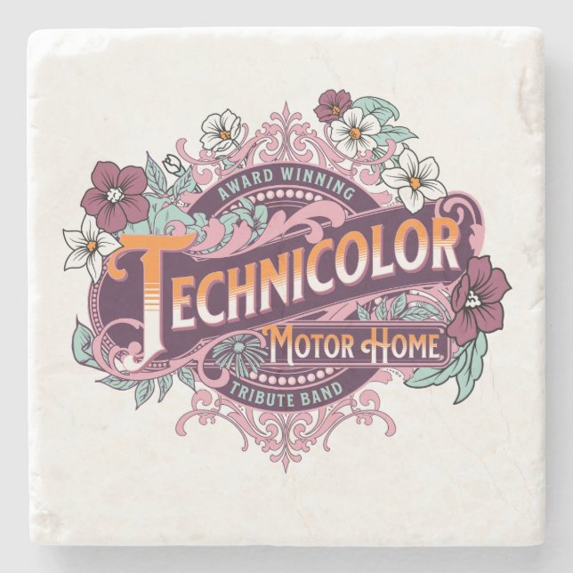 Award Winning Technicolor Stone Coaster (Front)
