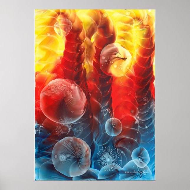 Awarded Abstract Expressionism Hand Painted Art Poster (Front)