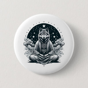 Aware Wolf 2 Inch Round Button