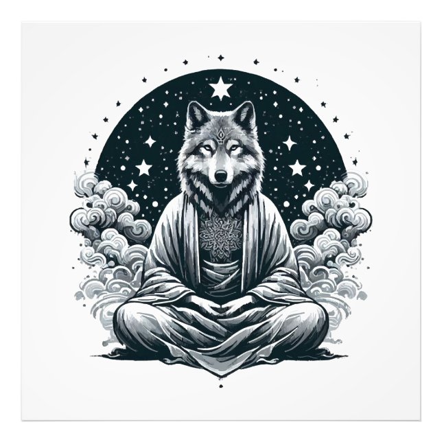 Aware Wolf Photo Print (Front)