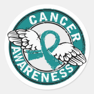 Awareness 14 Ovarian Cancer Classic Round Sticker
