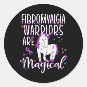Awareness 2024 Warriors Are Magical Unicorn Classic Round Sticker