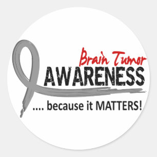 Awareness 2 Brain Tumour Classic Round Sticker