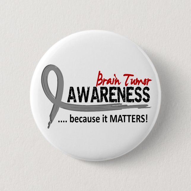 Awareness 2 Brain Tumour Inch Round Button (Front)