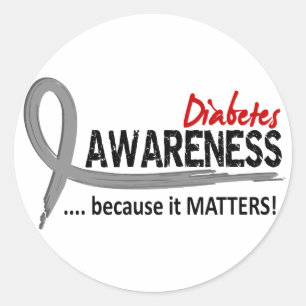 Awareness 2 Diabetes Classic Round Sticker