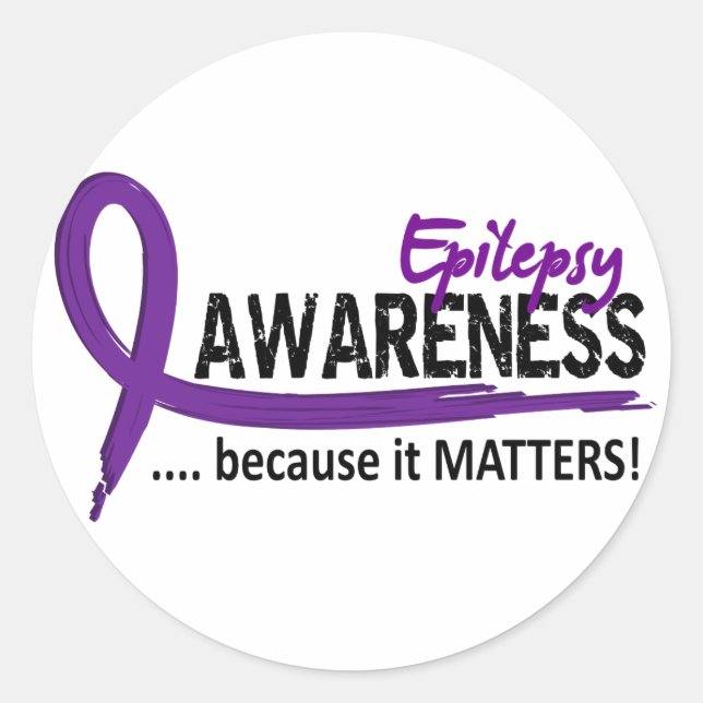 Awareness 2 Epilepsy Classic Round Sticker (Front)