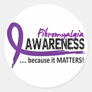 Awareness 2 Fibromyalgia Classic Round Sticker