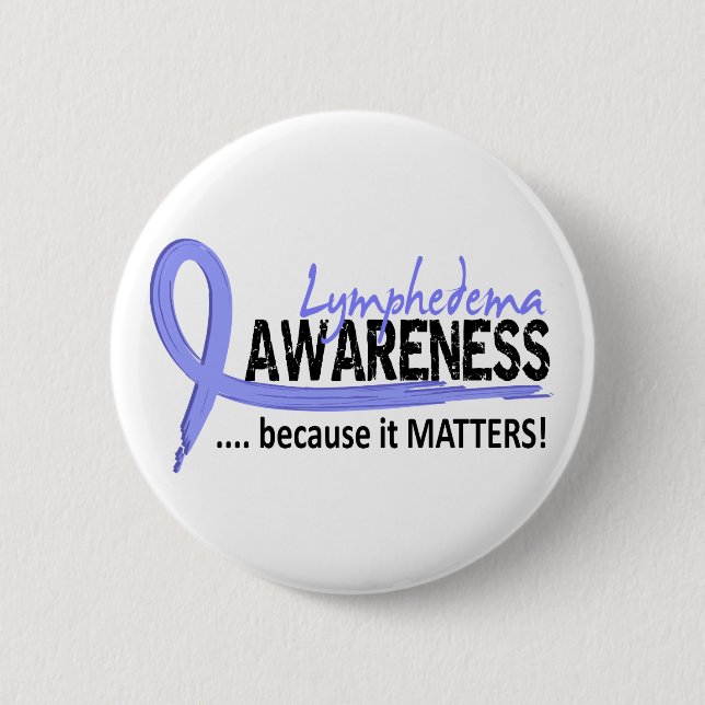 Awareness 2 Lymphedema Inch Round Button (Front)