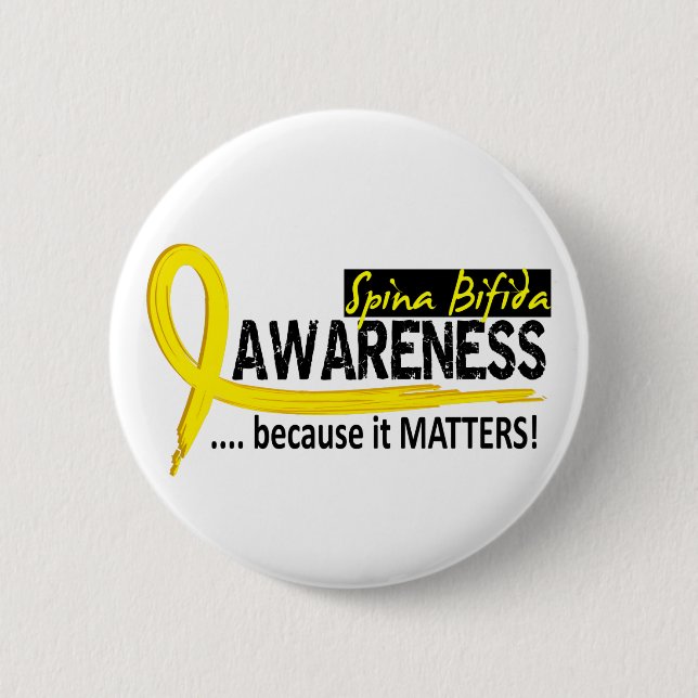 Awareness 2 Spina Bifida Inch Round Button (Front)