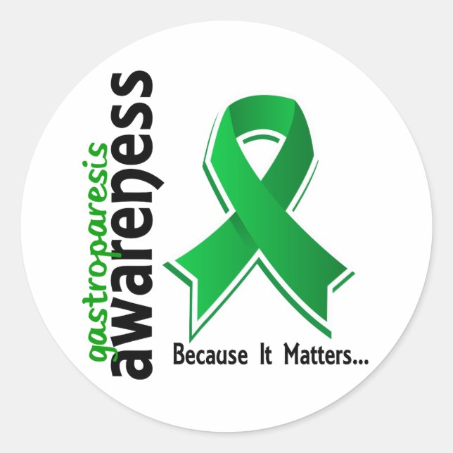 Awareness 5 Gastroparesis Classic Round Sticker (Front)