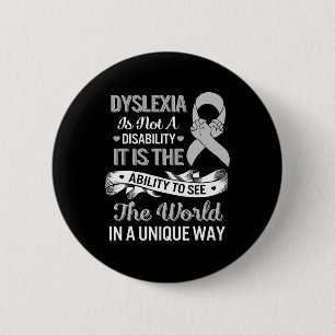 Awareness Ability See World Unique Not Disability 2 Inch Round Button