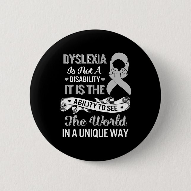 Awareness Ability See World Unique Not Disability  2 Inch Round Button (Front)