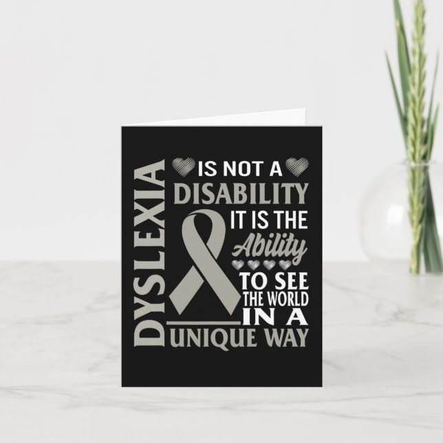 Awareness Ability See World Unique Not Disability  Card (Front)