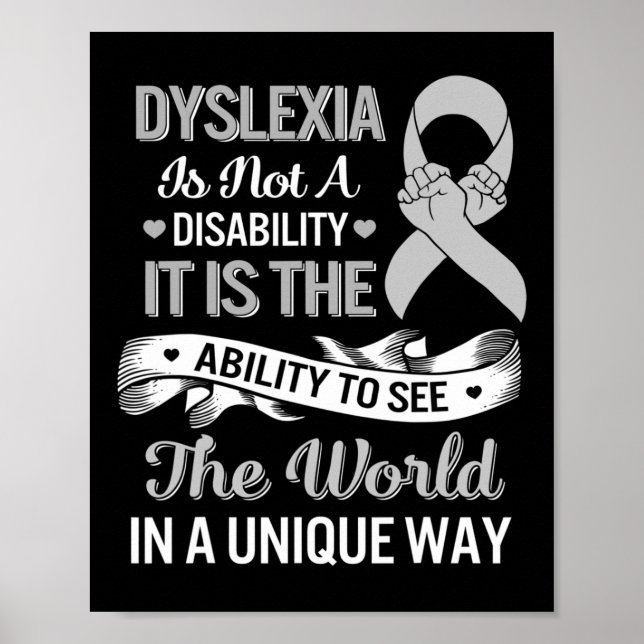 Awareness Ability See World Unique Not Disability  Poster (Front)
