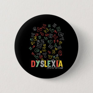 Awareness Alphabet Rainbow Silver Ribbon Retro 2 Inch Round Button