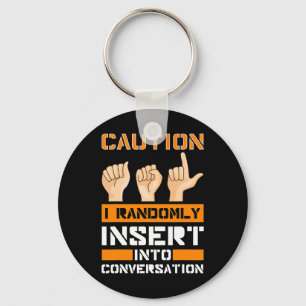 Awareness American Sign Language Hearing Loss Asl  Keychain