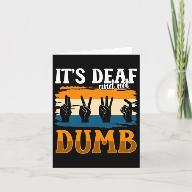 Awareness And Asl Hand Gesture Deaf Pride 1  Card (Front)