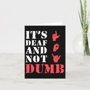 Awareness And Asl Hand Gesture Deaf Pride  Card