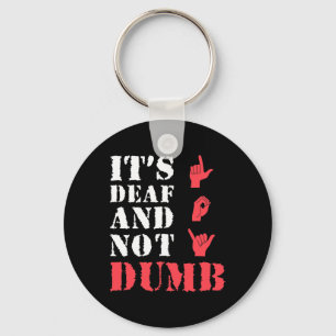 Awareness And Asl Hand Gesture Deaf Pride Keychain