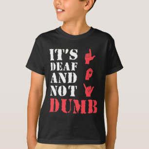 Awareness And Asl Hand Gesture Deaf Pride  T-Shirt