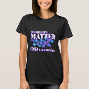 Awareness And Gifts Purple Ribbon And Forget Me No T-Shirt