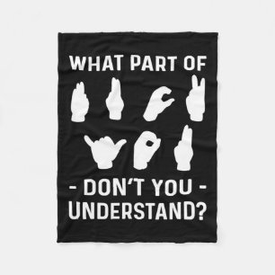 Awareness. Asl Awareness Fleece Blanket