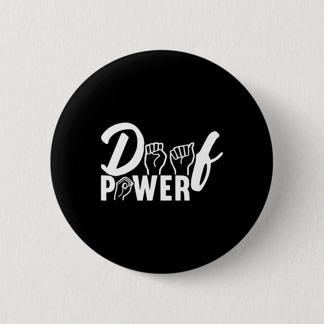 Awareness Asl Sign Language American Sign Language 2 Inch Round Button (Front)