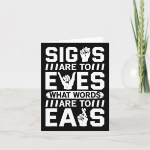 Awareness Asl Sign Language American Sign Language Card