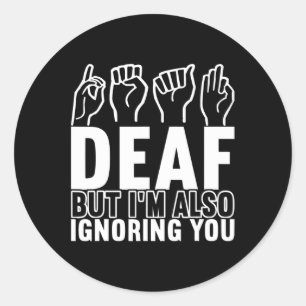 Awareness Asl Sign Language American Sign Language Classic Round Sticker